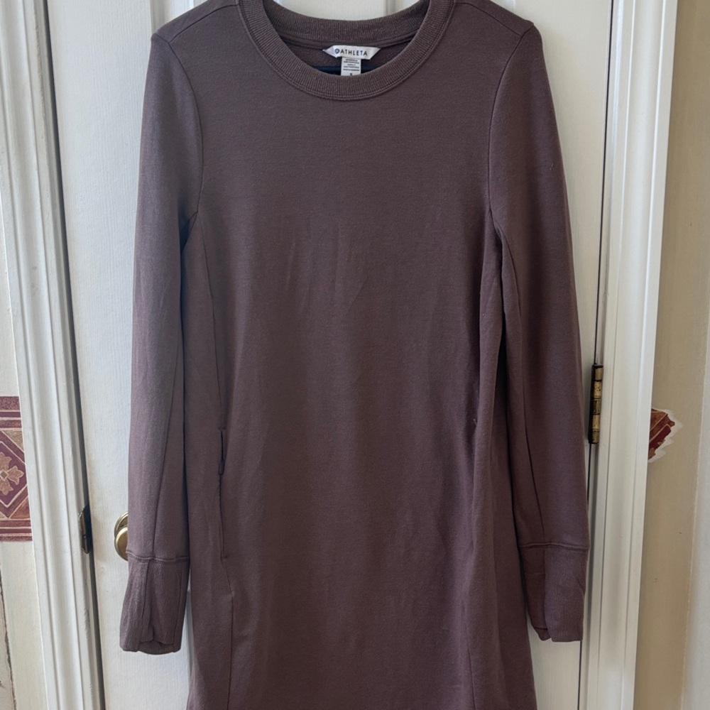 Athleta Mauve Long Sleeve Sweater Dress